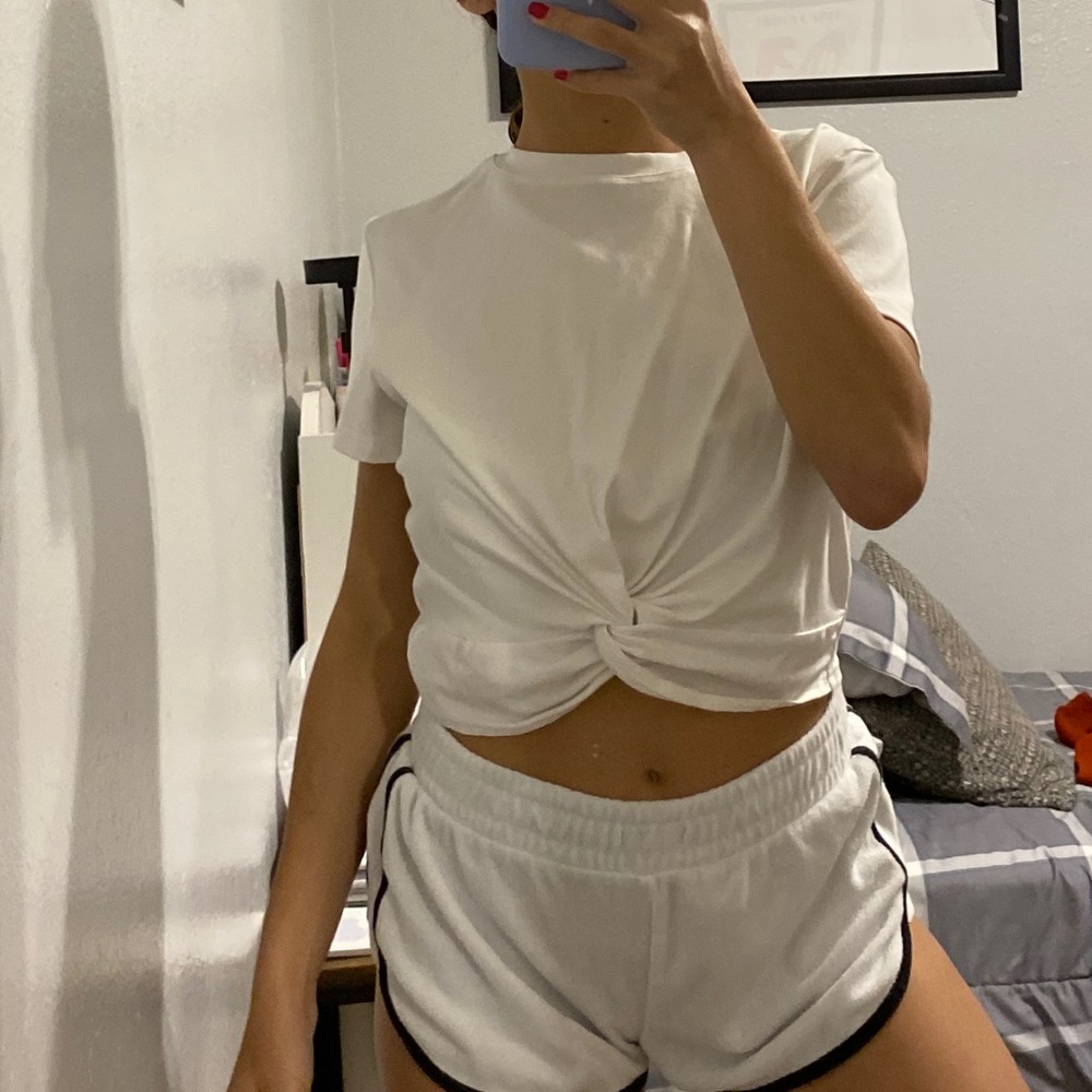 Front tie crop top